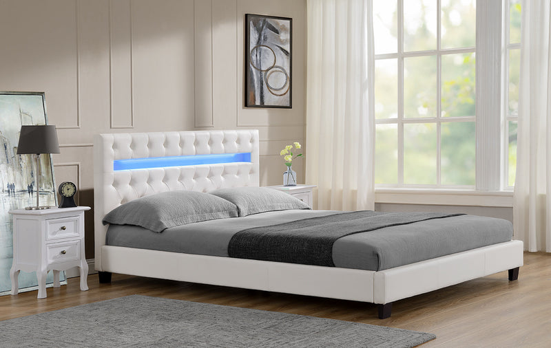 Upholstery LED Platform Bed